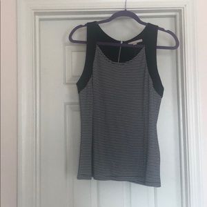 Banana Republic Black Striped Tank Top SZ 12p